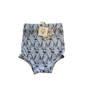NWT Kate Quinn Bloomers Pants Bottoms 12-18 Mo Bamboo Penguin Winter Graphic